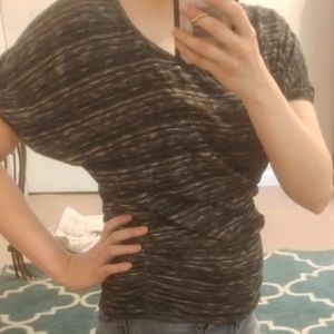 Grey & Black Knitted Top